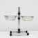 Stand with bowls, 2 x 500 ml, height 30 cm, collapsible with an upper latch, chrome