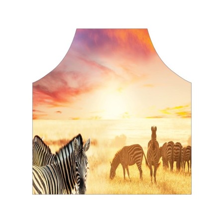 Apron kitchen with a photocrint "zebra", adjustable, size OS-2