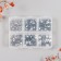 Decor for creativity Glass "Rhinestones. Transparent gray" d = 2-4.8 mm nr 1188 pcs 6x8x1.5 cm