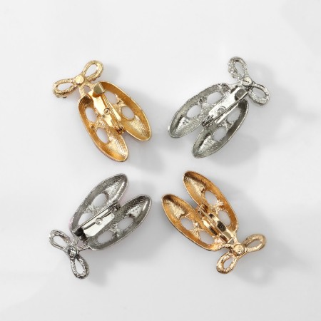 Brooch "Poins" with a bow, color mix (indivisible FAS. 12pcs, price per pcs)-2