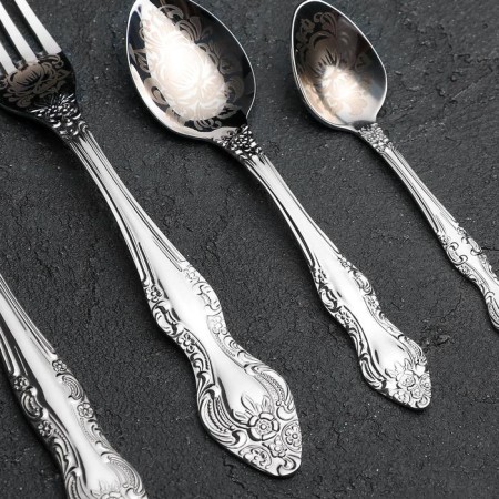 A set of cutlery "Troika", 30 items, art painting, decorative box-2