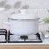 A pan without a decolle, 3 l, enameled cover, induction, white color
