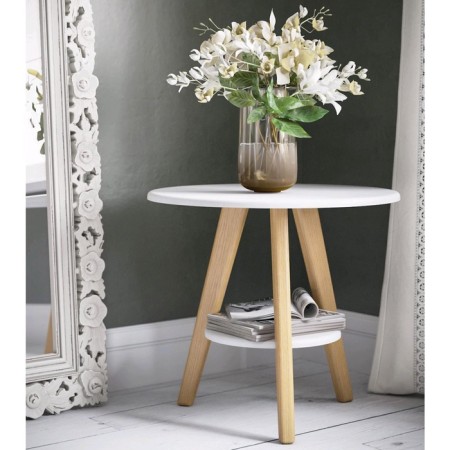 Journal table "HOG", 550 × 550 × 500 mm, white color