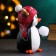 New Year's figure "Penguin with a snowball" in the left wing, 14x11.5x17cm