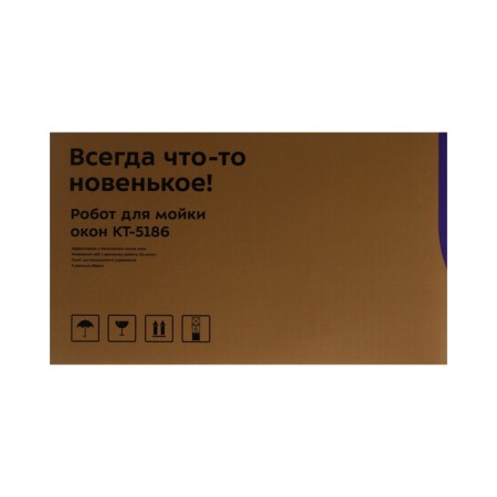 Robot Mail of Windows KitFort KT-5186, 80 W, 5.5 min/m2, from the battery, yellow-7