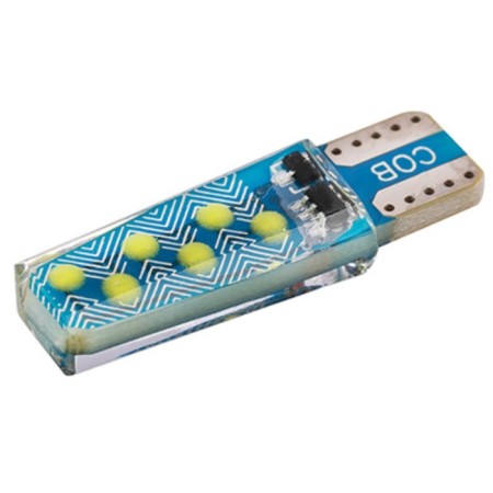 LED LED SkyWay T10 (W5W), 12 V, 12 COB diodes, without basement, 1-end, white