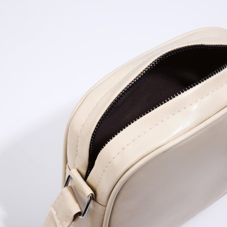 Cross-Bodi Bag on a zipper, beige color-4
