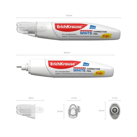 Erichkrause Techno White Ergo, 12 ml, with a metal tip, in a bag, in a bag-3