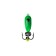 Mormyshka Chertik green, black eye, weight 1.3 g