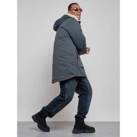 Winter male park, size 54, dark gray color-11