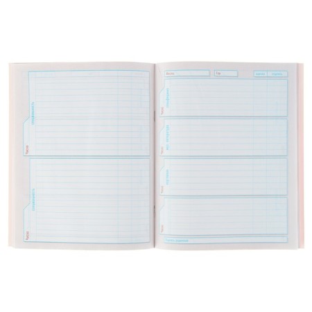 A diary for a music school, 48 sheets, "butterflies", with reference material, covering a shared cardboard, a two -color block-1
