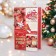 Postcard "Happy New Year!" Congrev, embossing, red background, 12.5 x 19.4 cm