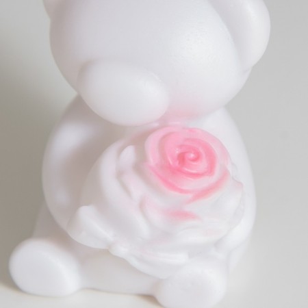 Nightlight "Bear with a rose" 2W LD LR44 white 4x5.5x7cm-5
