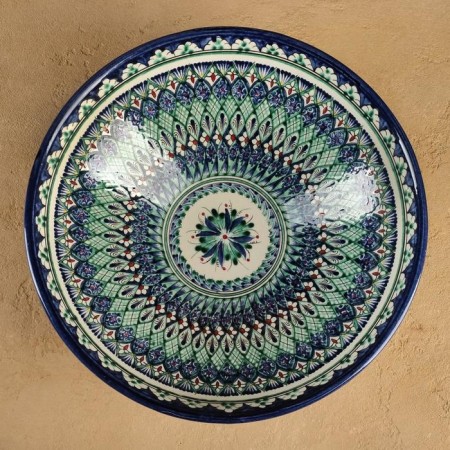 Buditsa Rishtan ceramics "Flowers", 25 cm, mix-1