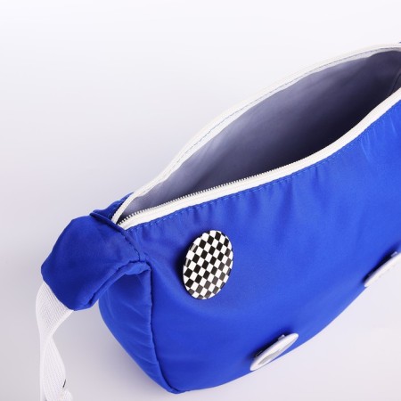 Youth bag with a zipper, blue color-4