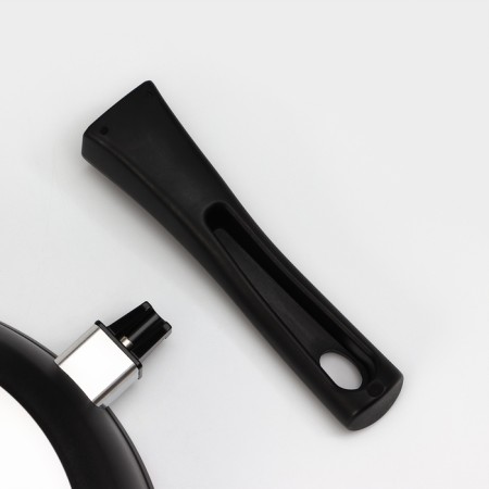 The “Tradition” pan, d = 26 cm, a glass cover, a removable handle, anti -stick coating, black color-4