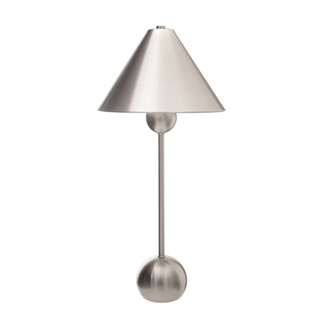 Table lamp with lampshade Risalux "Nialla" Modern, E27, 3 W, silver, 23 × 23 × 51.5 cm-5
