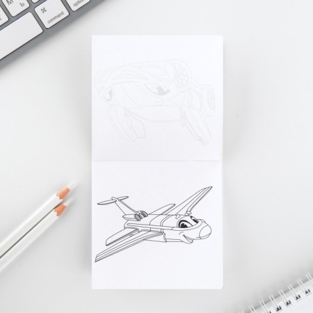 Gift set: notebook coloring and wax crayons "Corgi"-6
