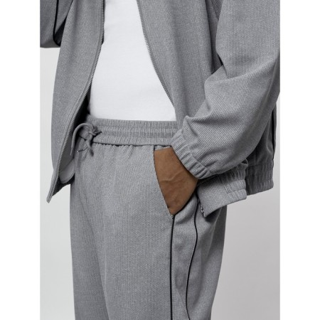 Male tracksuit, size 48, gray color-12
