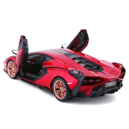 BBURAGO LAMBORGHINI SIAN FKP 37, Die-Cast, 1:24, opening doors, red red-3