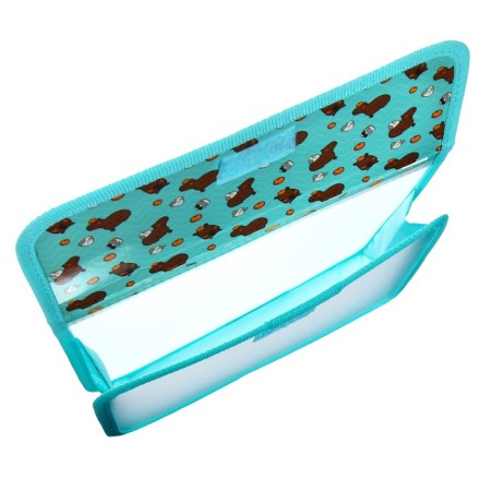 A5 notebook folder (240 x 205 x 40 mm), with Velcro valve, plastic/textiles, Hatber "Really cool capibar"-3
