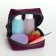 Cosmetic bag dore units, 13*6*9, lightning departure, lining, purple
