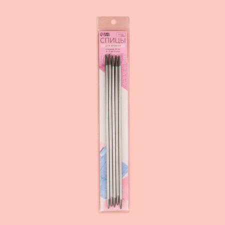 Knitting knitting needles, stitching, d = 5 mm, 25 cm, 5 pcs-3