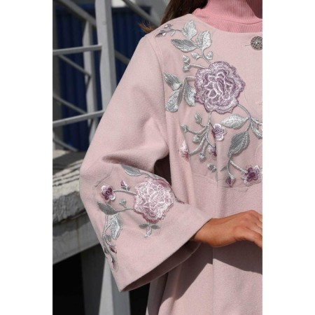 Female coat, size 48, pink color-11