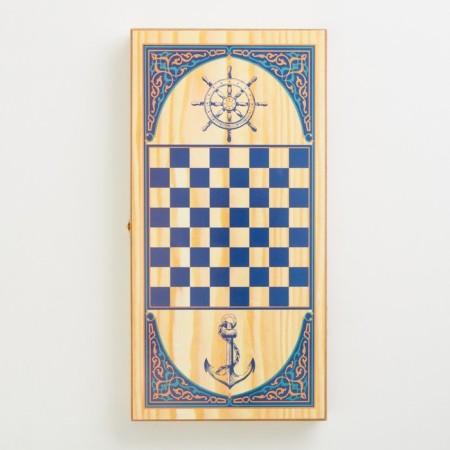 NARDS "SARRUST", wooden board 60 x 60 cm, with a field for playing checkers-5