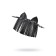 Mask "Cat with fringe", skin, black