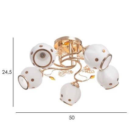 Velma chandelier 5x40W E27 Gold Model: 2600549-10