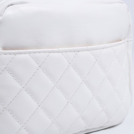 Bag Cross-Bodi with a zipper, white color-5
