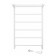 Electric towel Indigo Line, 800x500 mm, hidden installation, white