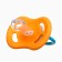 Set: nipple - a dummy with a “turtle” holder, anatomical +6 months, yellow color