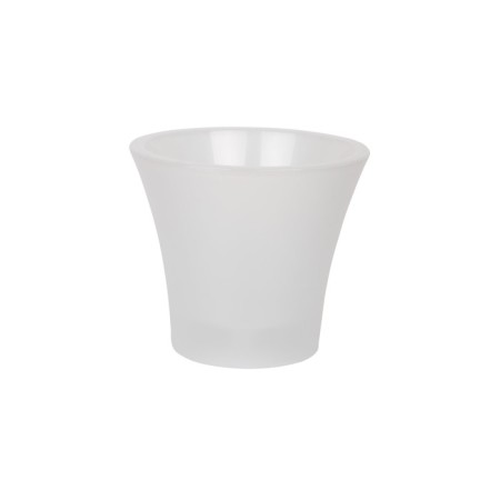 Plastic pot with the City tab, white color
