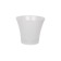 Plastic pot with the City tab, white color