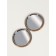 Folding mirror, d = 7.2 cm, with an increase, brown/orange color