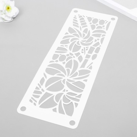 Stencil of stencil "Flower pattern" 11x32 cm-1