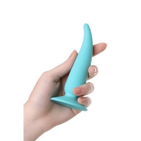 Anal plug, silicone, blue color, 12.5 cm-6