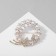Brooch "Butterflies" in a pearl wreath, the color is white in gold