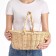 Basket "for apples", bottom: 19 × 26 cm, top: 30 × 35 cm, h = 15/35 cm, manual weaving, willow