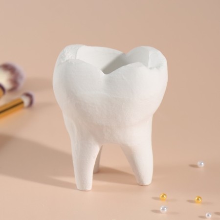 Interior subject "tooth" height 9.5, 7.5*6.5 cm white-2