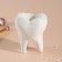 Interior subject "tooth" height 9.5, 7.5*6.5 cm white