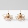 Earrings Metal "Flower" Heart, Color Gold