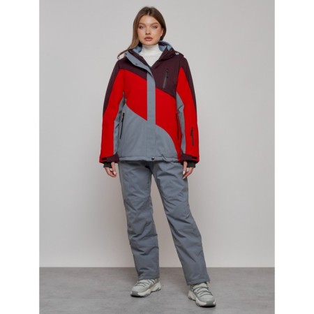 Ski suit female, size 52, red color