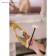 Premium Brush makeup, fan, in a case, 20 cm, black color