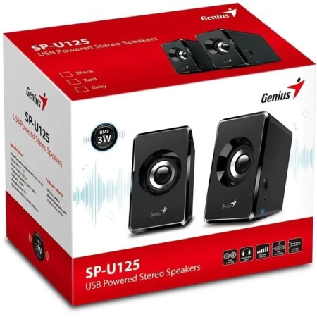 Computer speakers 2.0 Genius SP-125U, 2x1.5W, USB, black-3