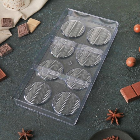 Konfinetta chocolate form "Circle", 33 × 16.4 × 2.5 cm, 8 cells-3