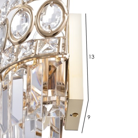 Bra "Landria" E14 40W gold 32x20x20cm-6
