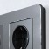 Frame W0042608, 4 Platinum sockets, black aluminum